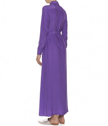 Длинное шелковое платье P.A.R.O.S.H. Softer 720672 фиолетовое