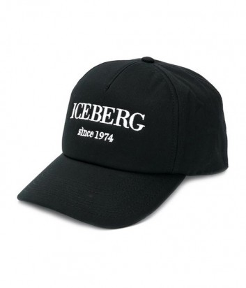 Мужская кепка ICEBERG 71036912 черная с вышитым логотипом