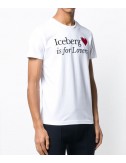 Белая футболка ICEBERG I1P0F0126301 с вышитым логотипом