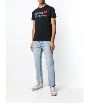 Черная футболка ICEBERG I1P0F0126301 с вышитым логотипом