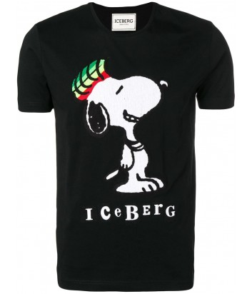 Черная футболка ICEBERG F01C6301 с принтом Snoopy