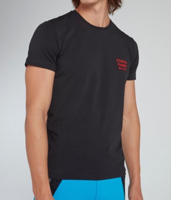 Мужская футболка ICEBERG F01J6309 черная с вышивкой