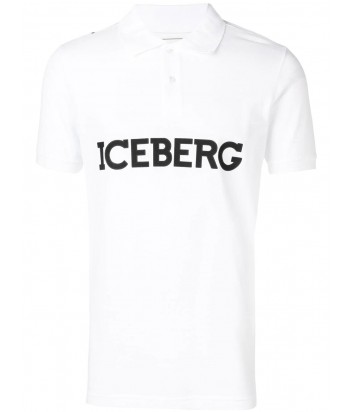 Белая рубашка-поло ICEBERG F0366310 с принтом розовой пантеры