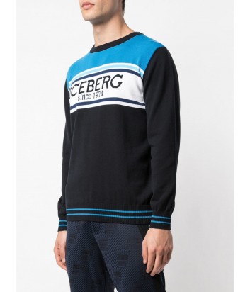 Черный свитер ICEBERG A0037604 логотипом