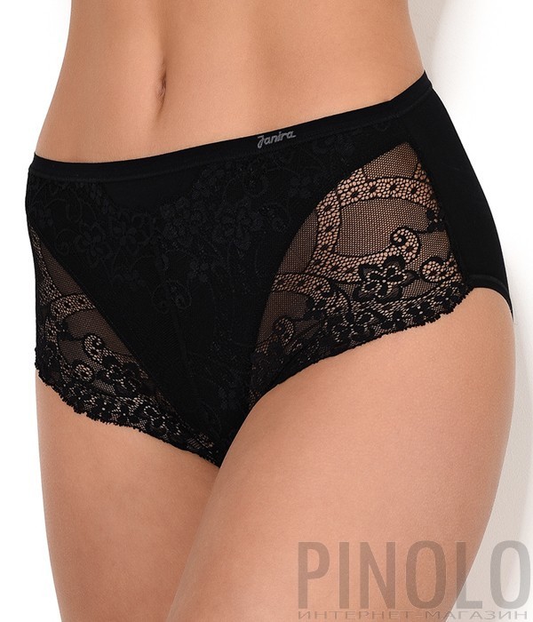 Трусы Janira Charm Cotton 31688 высокой посадки черные