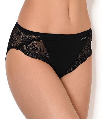 Трусики-слипы Janira Charm Cotton 31689 высокой посадки черные