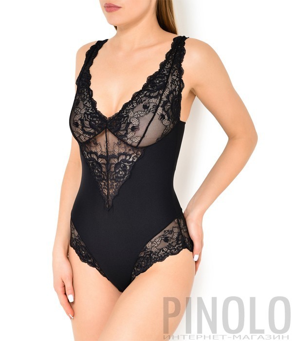 Боди Janira Greta 45265 с цветочным кружевом черное Боди Janira Greta 45265 с цветочным кружевом черное