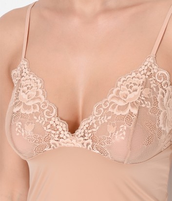 Комбинация Janira Greta 45236 на тонких бретелях бежевая