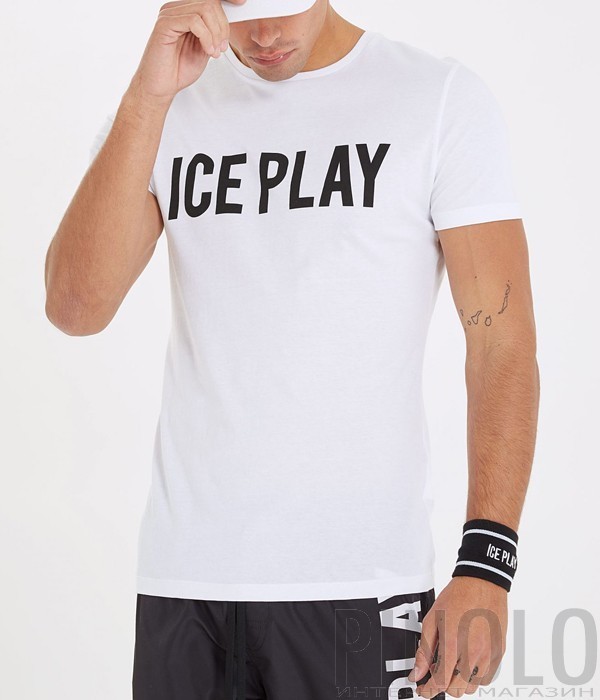 Белая футболка ICE PLAY F013P400 с логотипом