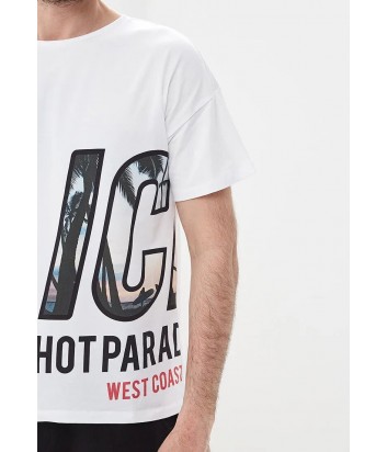 Белая футболка ICE PLAY F053P410 с ярким принтом